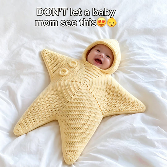 أفرول رضيع كروشيه بتصميم نجمة