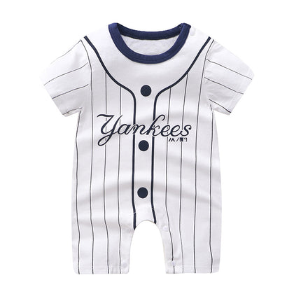 Short-Sleeve Cotton Baby Romper