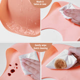 مريلة طفل سيليكون بجيب لالتقاط الطعام