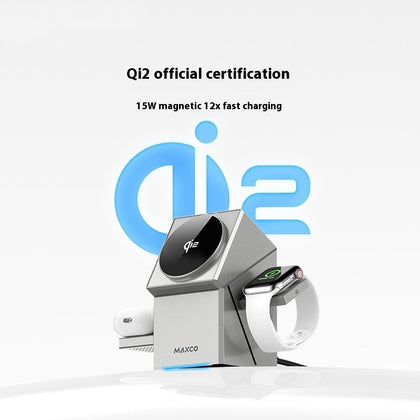 شاحن لاسلكي مغناطيسي Qi2 — 3 في 1