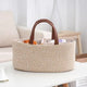 Leather Handle Mixed Weaving / 36x23xz17